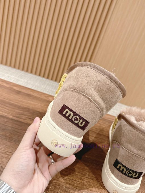 MOU Eskimo autumn and winter snow boots have a primitive and cute appearance, with pure hand79yg7wul - Image 7