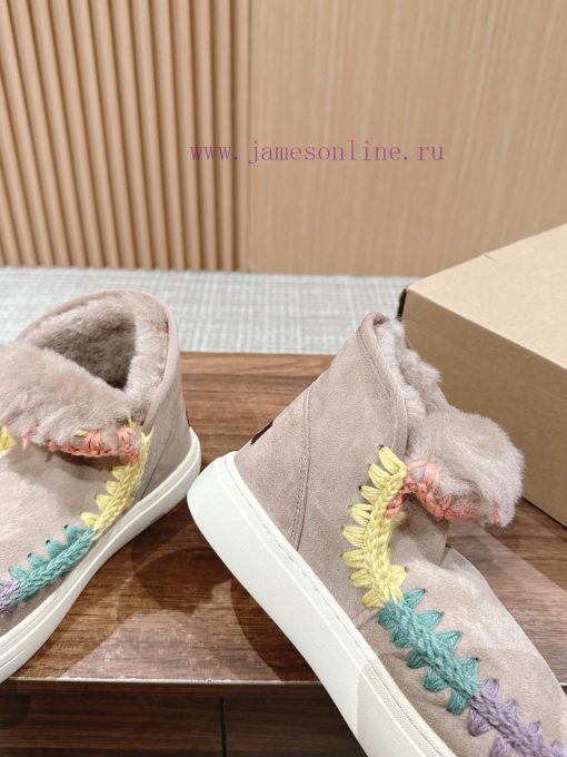 MOU Eskimo autumn and winter snow boots have a primitive and cute appearance, with pure hand79yg7wul - Image 8
