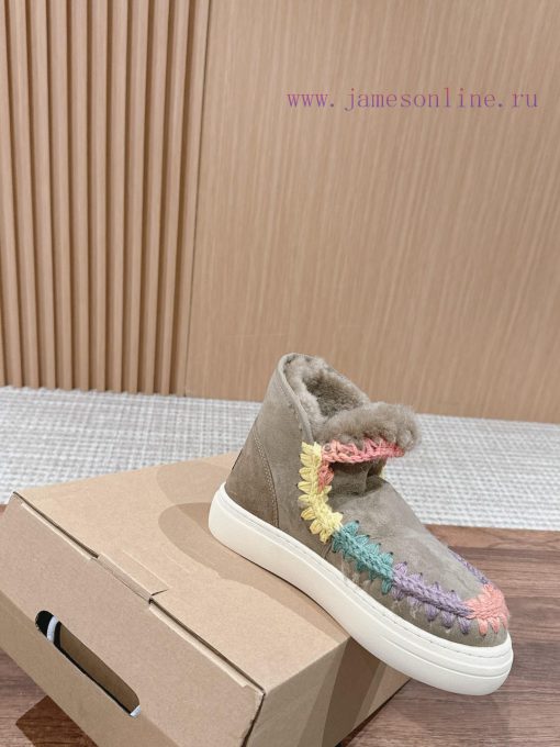 MOU Eskimo autumn and winter snow boots have a primitive and cute appearance, with pure handv52x741n - Image 5