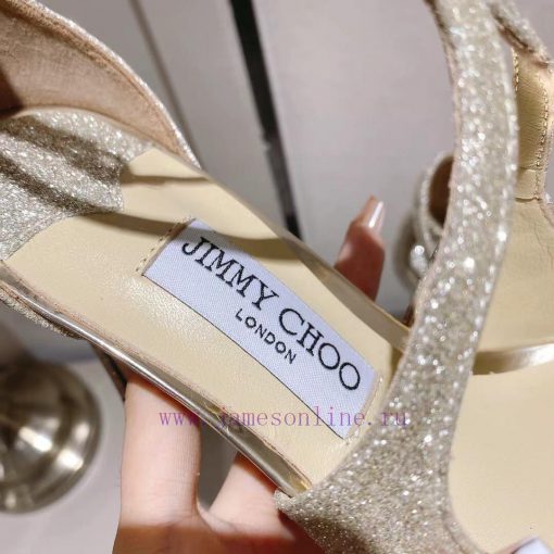 Jimmy Choo's custom-made high-heeled sandals in the Paris window showcase are of the highest1xskm8zb - Image 6