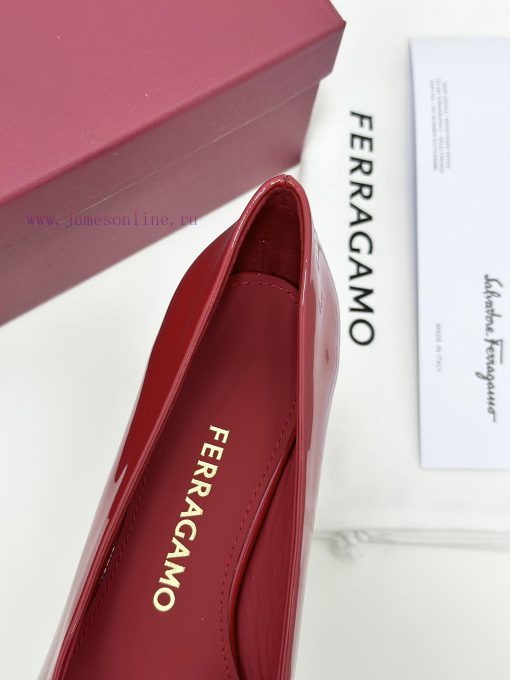 SF salvatore Ferraga * o Ferragamo's new vara patent leather bow small square toe single shomb20ntyy - Image 8