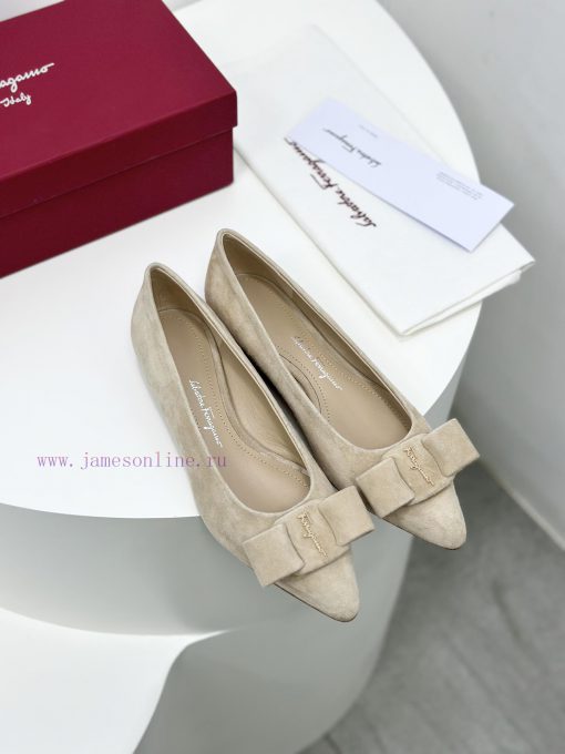 Top SF salvatore Ferraga * o ️ Ferrera * suede runway style pointed shallow mouth Viva balleezbsta7q - Image 3