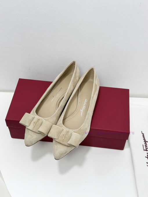 Top SF salvatore Ferraga * o ️ Ferrera * suede runway style pointed shallow mouth Viva balleezbsta7q - Image 4