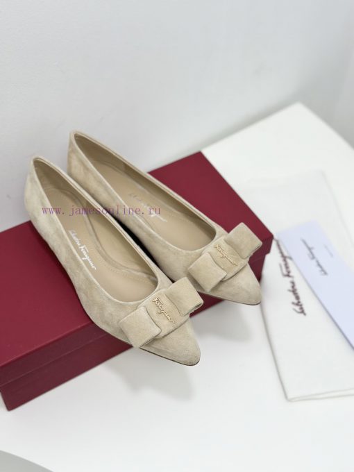 Top SF salvatore Ferraga * o ️ Ferrera * suede runway style pointed shallow mouth Viva balleezbsta7q - Image 6
