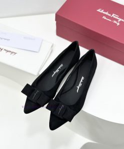 Top SF salvatore Ferraga * o ️ Ferrera * suede runway style pointed shallow mouth Viva ballesboo0lgy