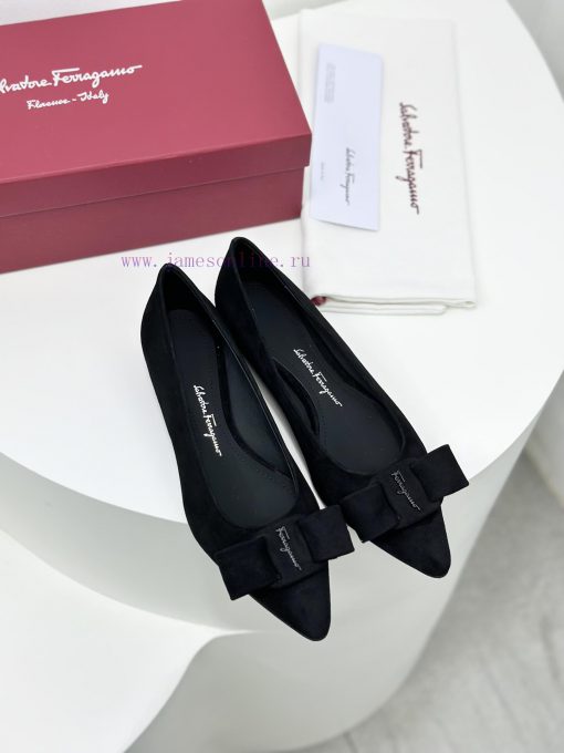 Top SF salvatore Ferraga * o ️ Ferrera * suede runway style pointed shallow mouth Viva ballesboo0lgy - Image 3