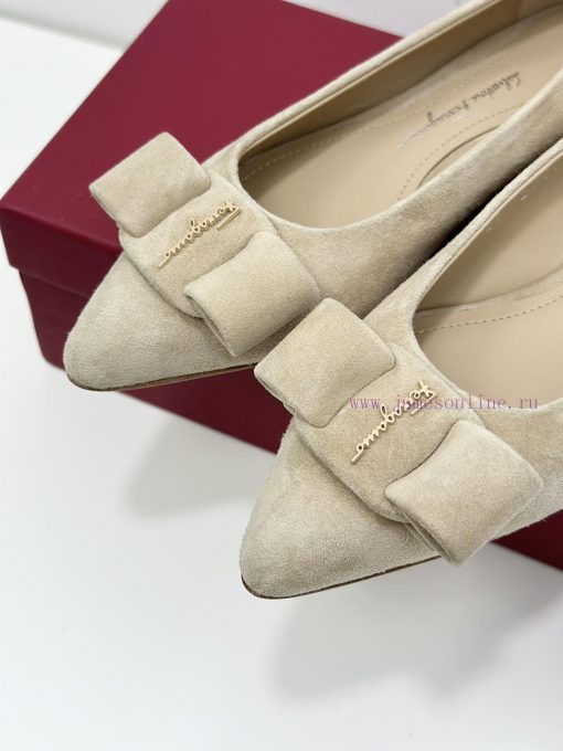 Top SF salvatore Ferraga * o ️ Ferrera * suede runway style pointed shallow mouth Viva balleezbsta7q - Image 9