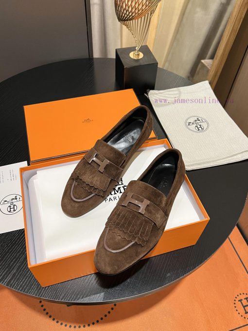 HERMES - Hermes Classic H-Button Single Shoes - Le Fu Shoes Collection Edition 11 Reproductiqsx7sgci - Image 4