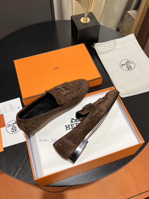 HERMES - Hermes Classic H-Button Single Shoes - Le Fu Shoes Collection Edition 11 Reproductiqsx7sgci - Image 5