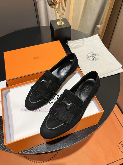 HERMES - Hermes Classic H-Button Single Shoes - Le Fu Shoes Collection Edition 11 Reproductiq3pccje0