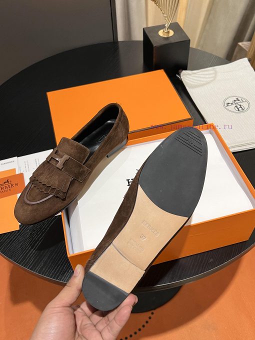 HERMES - Hermes Classic H-Button Single Shoes - Le Fu Shoes Collection Edition 11 Reproductiqsx7sgci - Image 8