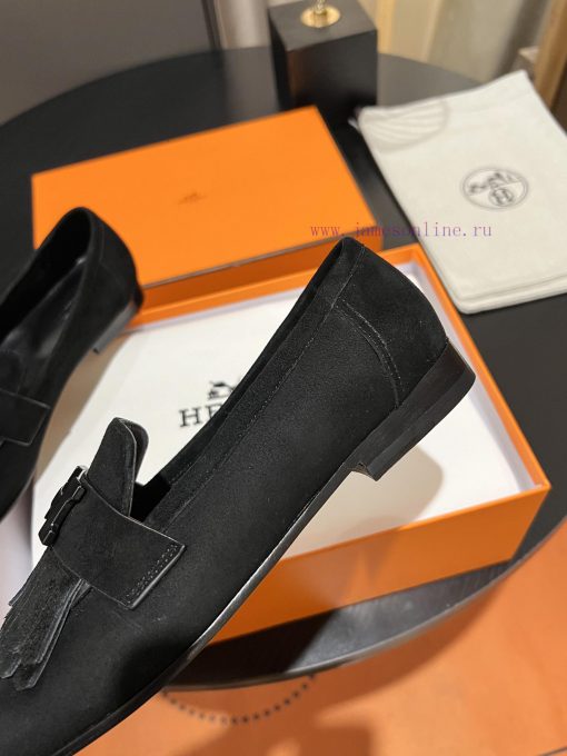 HERMES - Hermes Classic H-Button Single Shoes - Le Fu Shoes Collection Edition 11 Reproductiq3pccje0 - Image 9
