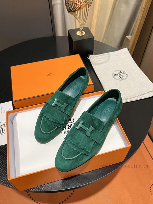 HERMES - Hermes Classic H-Button Single Shoes - Le Fu Shoes Collection Edition 11 Reproductiex78szei - Image 5