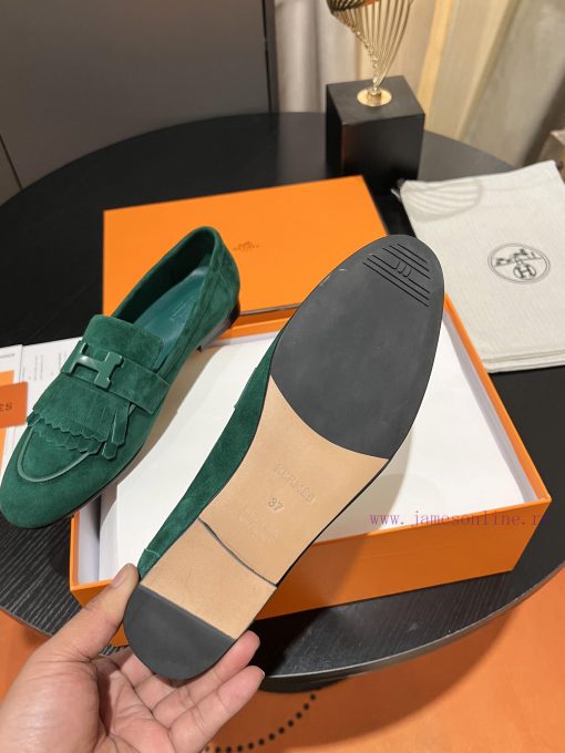 HERMES - Hermes Classic H-Button Single Shoes - Le Fu Shoes Collection Edition 11 Reproductiex78szei - Image 7