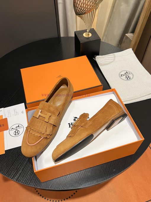 HERMES - Hermes Classic H-Button Single Shoes - Le Fu Shoes Collection Edition 11 Reproducti1qk0na5d - Image 4