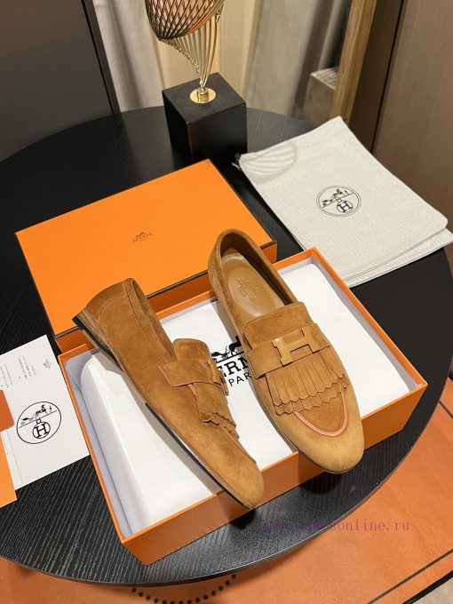 HERMES - Hermes Classic H-Button Single Shoes - Le Fu Shoes Collection Edition 11 Reproducti1qk0na5d - Image 5