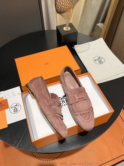 HERMES - Hermes Classic H-Button Single Shoes - Le Fu Shoes Collection Edition 11 Reproductixa3a0xyf - Image 3