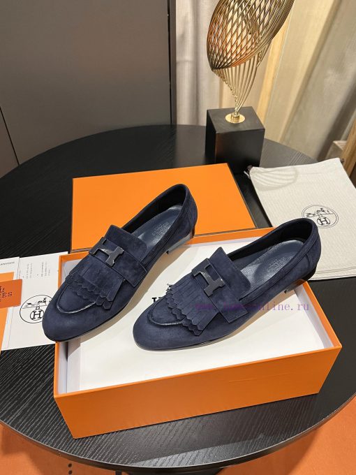 HERMES - Hermes Classic H-Button Single Shoes - Le Fu Shoes Collection Edition 11 Reproductiuxuyprdj - Image 4