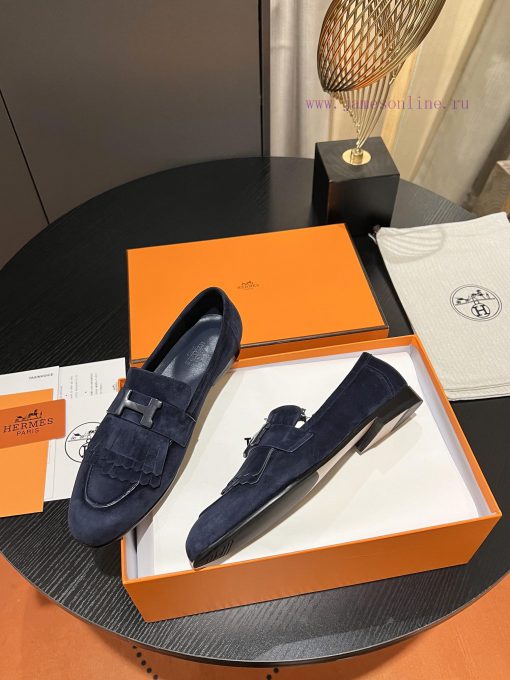 HERMES - Hermes Classic H-Button Single Shoes - Le Fu Shoes Collection Edition 11 Reproductiuxuyprdj - Image 5