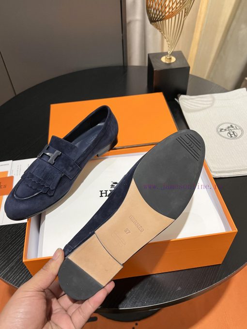HERMES - Hermes Classic H-Button Single Shoes - Le Fu Shoes Collection Edition 11 Reproductiuxuyprdj - Image 8