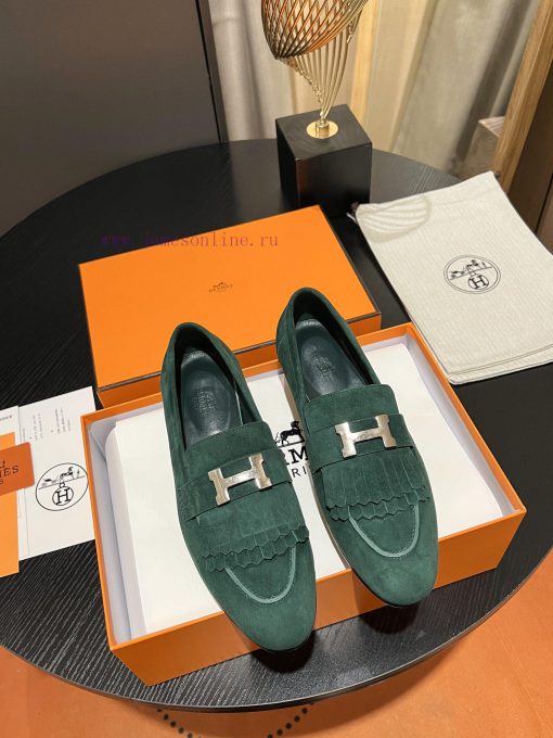 HERMES - Hermes Classic H-Button Single Shoes - Le Fu Shoes Collection Edition 11 Reproductiv1hlblvs - Image 2
