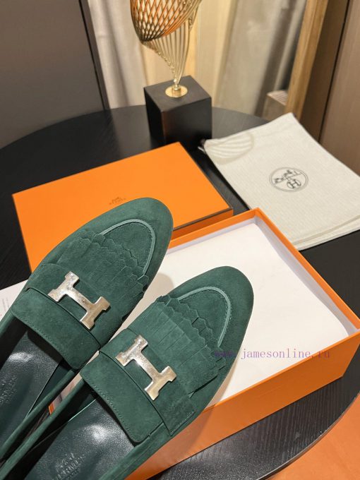 HERMES - Hermes Classic H-Button Single Shoes - Le Fu Shoes Collection Edition 11 Reproductiv1hlblvs - Image 8