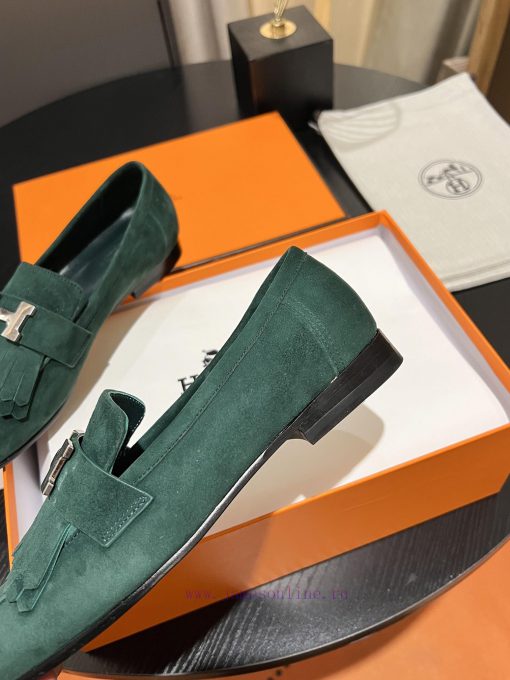 HERMES - Hermes Classic H-Button Single Shoes - Le Fu Shoes Collection Edition 11 Reproductiv1hlblvs - Image 9