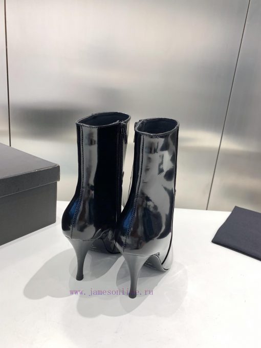 P00slp Saint Lauren * ysl Saint Laurent L pointed high-heeled short bootsImported open edge dkqaaygi - Image 9