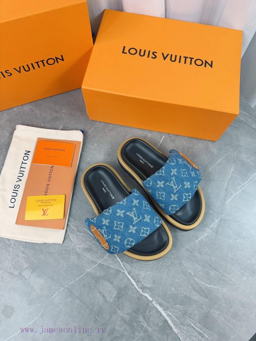 LV Lv brand L Home 2023 popular embossed logo embossed cool slippers. This Pool Pillow Comfoq6c9ywnt - Image 4