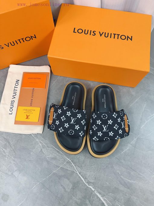 LV Lv brand L Home 2023 popular embossed logo embossed cool slippers. This Pool Pillow Comfow56c07et - Image 5