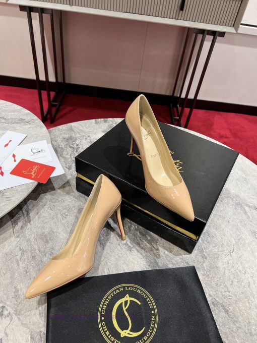 Classic patent leather single shoe style ︎ ️Classic KATE series 10cm high heels, glossy pate1mj2xade - Image 3