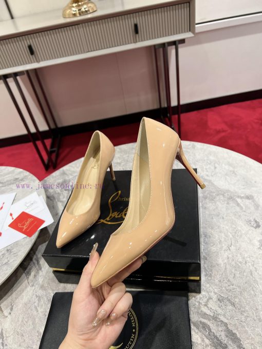 Classic patent leather single shoe style ︎ ️Classic KATE series 10cm high heels, glossy pate1mj2xade - Image 5