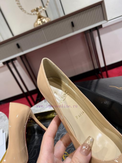 Classic patent leather single shoe style ︎ ️Classic KATE series 10cm high heels, glossy pate1mj2xade - Image 7