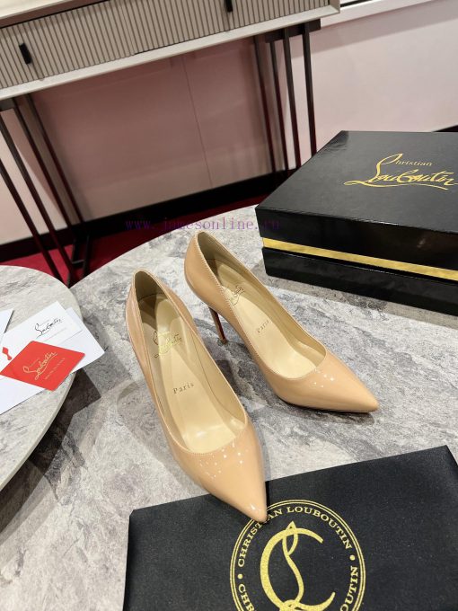 Classic patent leather single shoe style ︎ ️Classic KATE series 10cm high heels, glossy patek59zhbq6