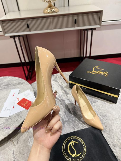 Classic patent leather single shoe style ︎ ️Classic KATE series 10cm high heels, glossy patek59zhbq6 - Image 4