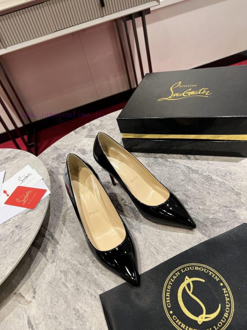 Classic patent leather single shoe style ︎ ️Classic KATE series 10cm high heels, glossy pate0tps232a