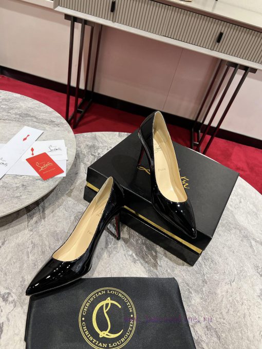 Classic patent leather single shoe style ︎ ️Classic KATE series 10cm high heels, glossy pate0tps232a - Image 3