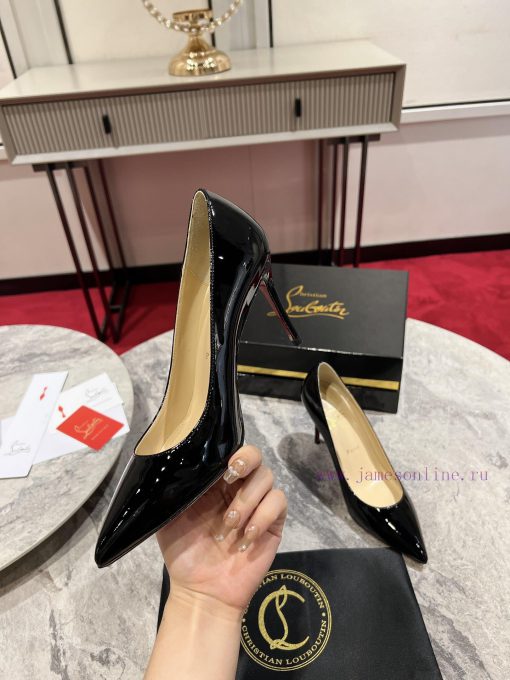 Classic patent leather single shoe style ︎ ️Classic KATE series 10cm high heels, glossy pate0tps232a - Image 4