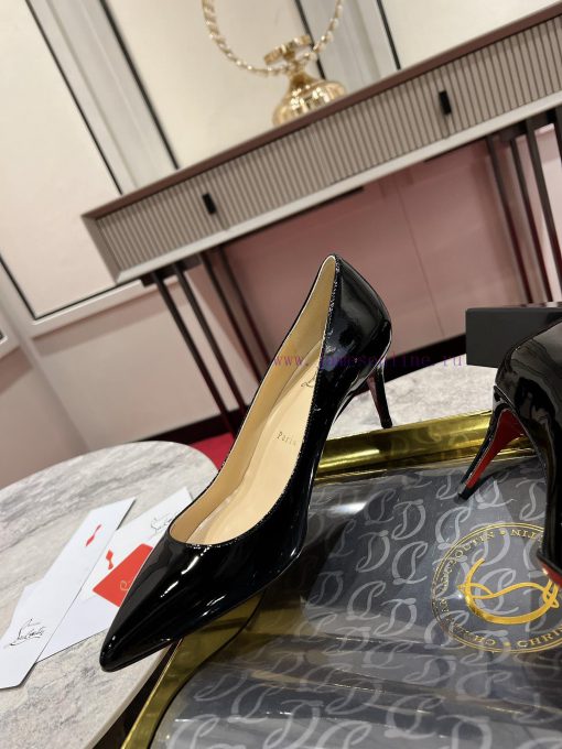 Classic patent leather single shoe style ︎ ️Classic KATE series 10cm high heels, glossy pateib6l19r8 - Image 6
