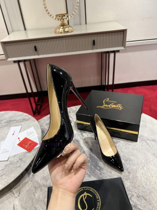 Classic patent leather single shoe style ︎ ️Classic KATE series 10cm high heels, glossy pate85mube8u - Image 4