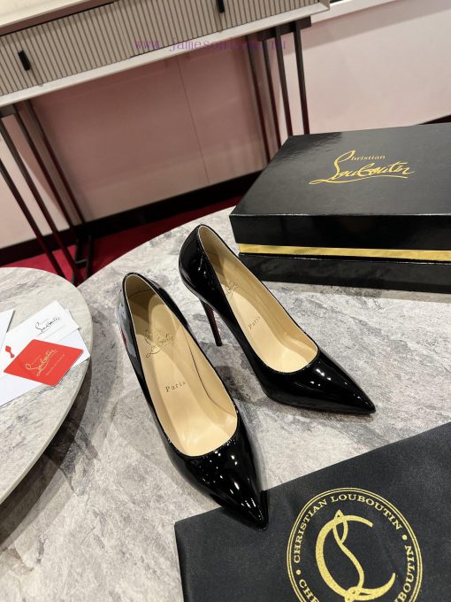 Classic patent leather single shoe style ︎ ️Classic KATE series 10cm high heels, glossy patesa4mcqtd - Image 2