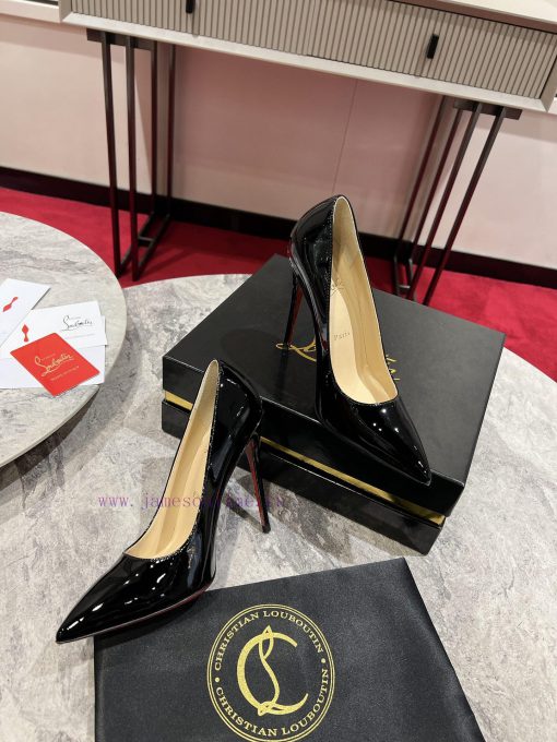 Classic patent leather single shoe style ︎ ️Classic KATE series 10cm high heels, glossy patesa4mcqtd - Image 3