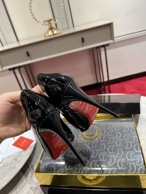 Classic patent leather single shoe style ︎ ️Classic KATE series 10cm high heels, glossy patesa4mcqtd - Image 9