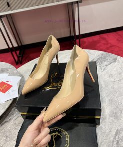 Classic Wave Shoes ∙ ꫛꫀ w ︎ ️Classic KATE series 10cm high heels, glossy patent leather brinsisbeh5o