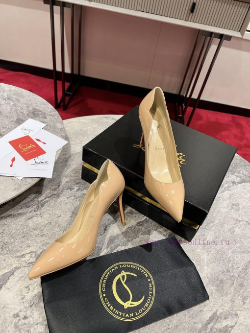 Classic Wave Shoes ∙ ꫛꫀ w ︎ ️Classic KATE series 10cm high heels, glossy patent leather brinsisbeh5o - Image 3