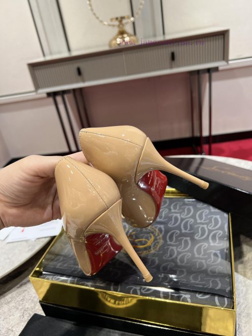 Classic Wave Shoes ∙ ꫛꫀ w ︎ ️Classic KATE series 10cm high heels, glossy patent leather brinsisbeh5o - Image 6