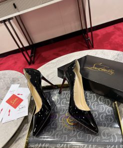 Classic Wave Shoes ∙ ꫛꫀ w ︎ ️Classic KATE series 10cm high heels, glossy patent leather brin323s8t03
