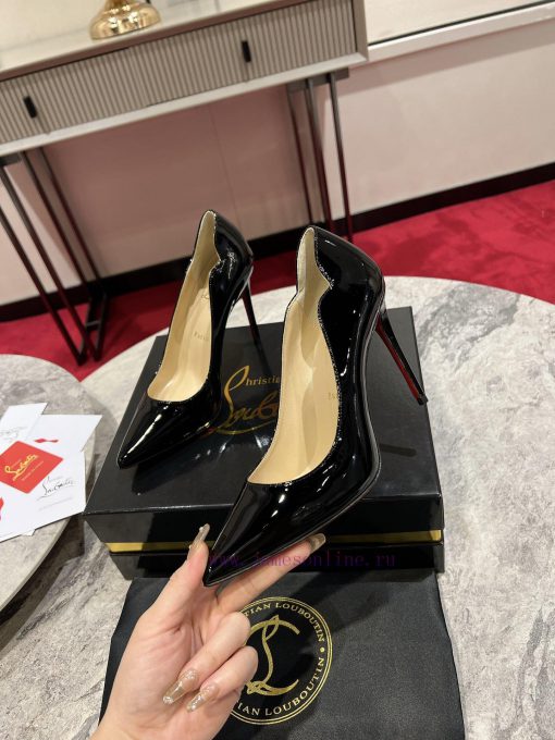 Classic Wave Shoes ∙ ꫛꫀ w ︎ ️Classic KATE series 10cm high heels, glossy patent leather brin323s8t03 - Image 3