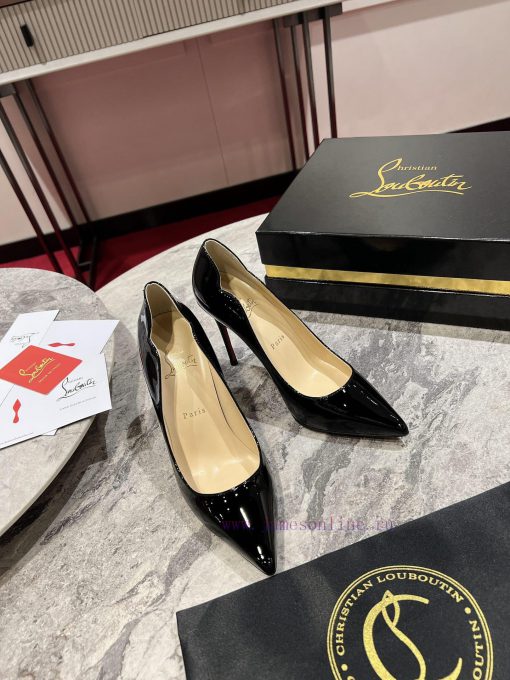 Classic Wave Shoes ∙ ꫛꫀ w ︎ ️Classic KATE series 10cm high heels, glossy patent leather brin323s8t03 - Image 6