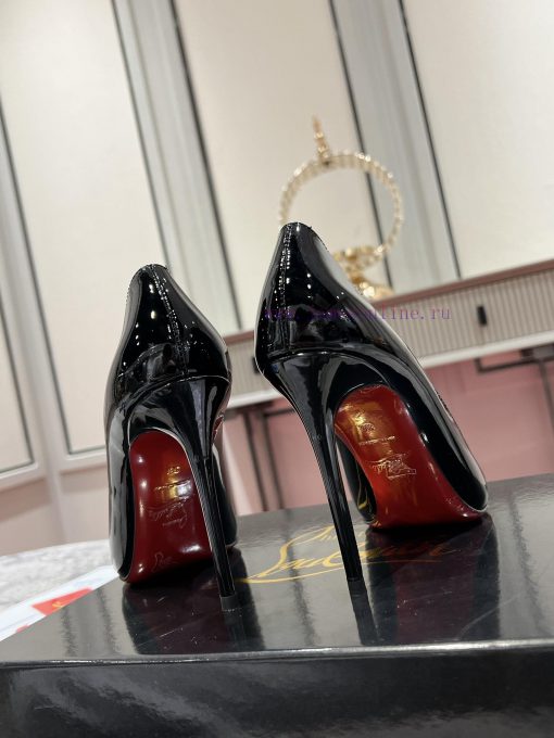 Classic Wave Shoes ∙ ꫛꫀ w ︎ ️Classic KATE series 10cm high heels, glossy patent leather brin323s8t03 - Image 7